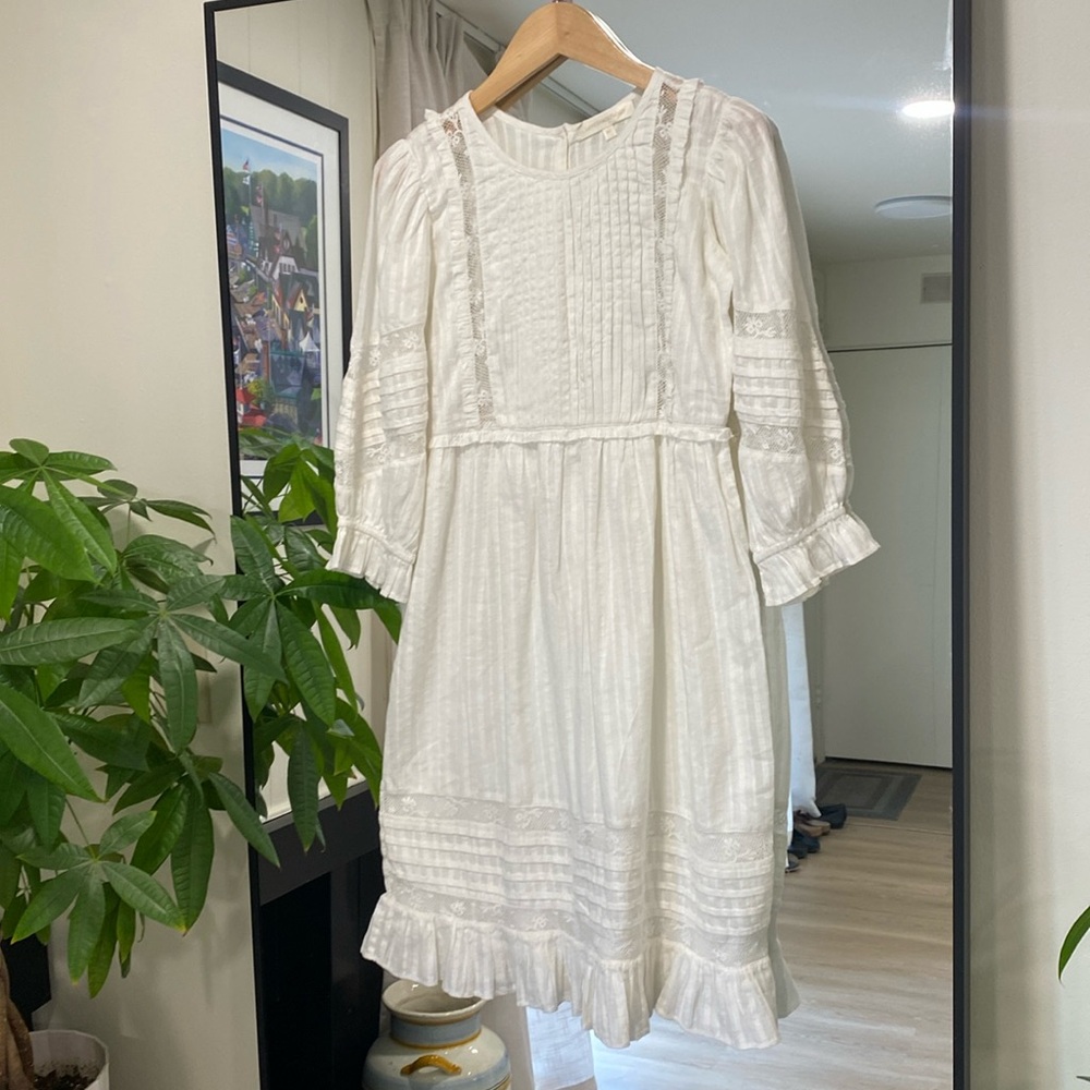 LoveShackFancy White Lace Babydoll Dress 10Y